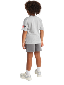 Brand Thread Kids' Hot Wheels Cotton T-shirt & Shorts Set, Grey - view 2, Grey