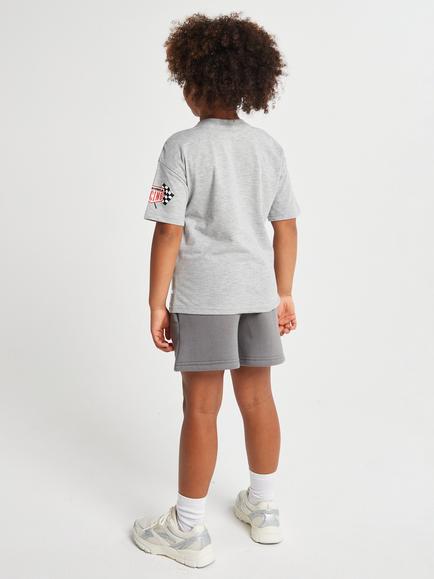 Brand Thread Kids' Hot Wheels Cotton T-shirt & Shorts Set, Grey - view 2, Grey