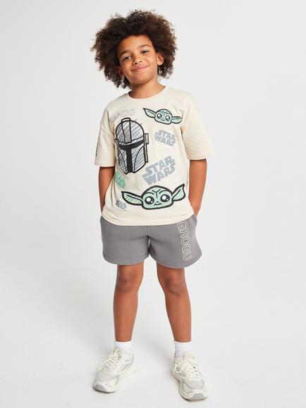 Brand Threads Kids' Star Wars Mandalorian T-Shirt and Shorts Set, Multi, Multi