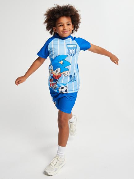 Brand Threads Kids' Sonic The Hedgehog T-Shirt and Shorts Set, Blue, Blue