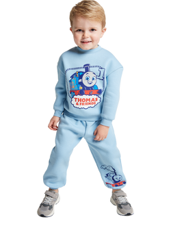 Brand Threads Kids' Thomas The Tank Engine Sweatshirt and Jogger Set, Blue, Blue