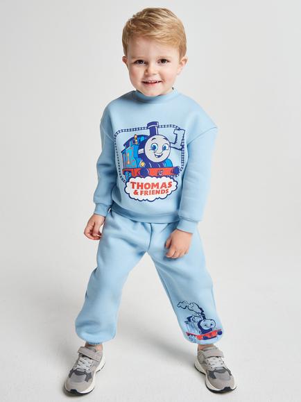 Brand Threads Kids' Thomas The Tank Engine Sweatshirt and Jogger Set, Blue, Blue
