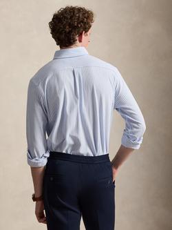 Ralph Lauren Oxford Mesh Fabric Shirt, Blue/White - view 2, Dress Shirt Blue/Whi
