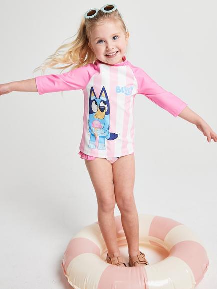 Brand Thread Kids' Bluey Swim Set, Pink, Pink