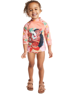Brand Threads Kids' Moana Long Sleeve Swim Set, Multi, Multi