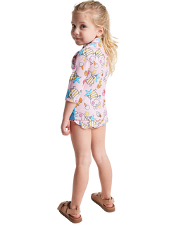 Brand Threads Kids' Peppa Pig Long Sleeve Swim Set, Pink - view 2, Pink