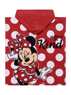 Brand Threads Kids' Disney Minnie Mouse Hooded Swim Poncho, Red - view 2, Red