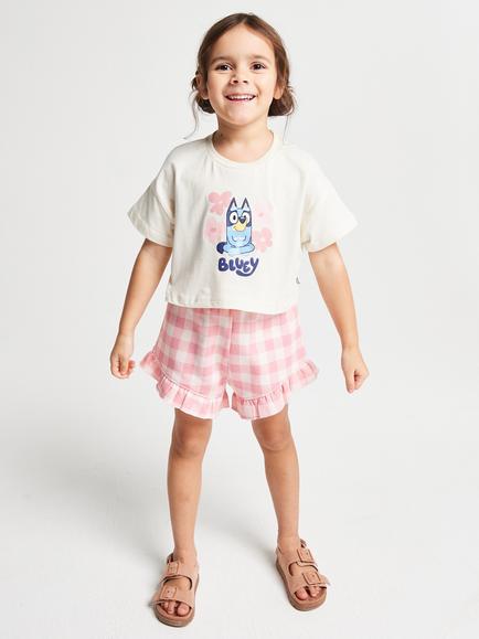 Brand Thread Kids' Bluey T-Shirt & Shorts Set, Pink/Multi