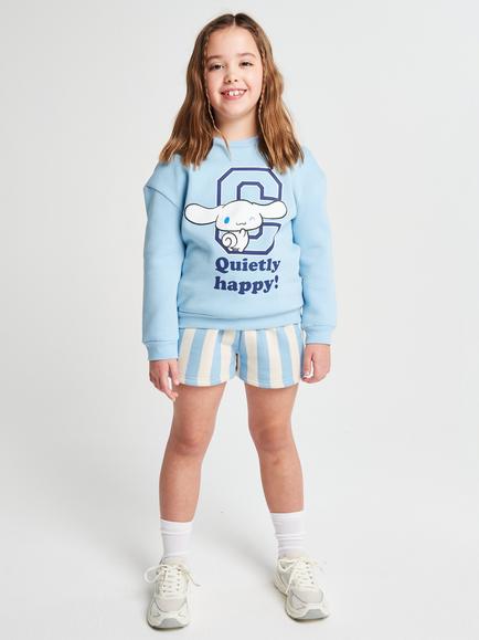 Brand Thread Kids' Cinnamoroll Sweatshirt & Shorts Set, Blue, Blue