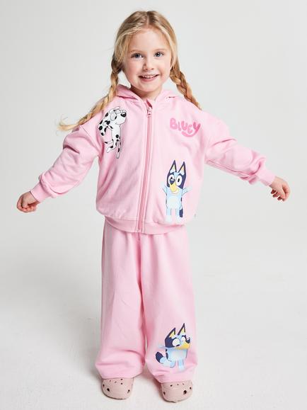 Brand Thread Kids' Bluey Hoodie & Joggers Set, Pink