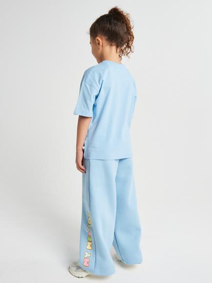 Brand Threads Kids' My Melody Cotton T-Shirt & Joggers Set, Blue - view 2, Blue