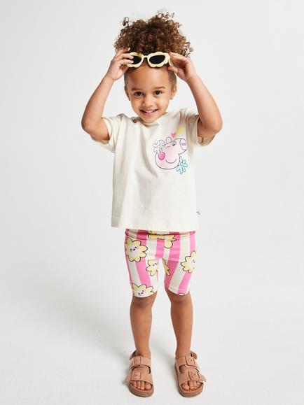 Brand Threads Kids' Peppa Pig Cotton T-Shirt & Shorts Set, Multi, Multi