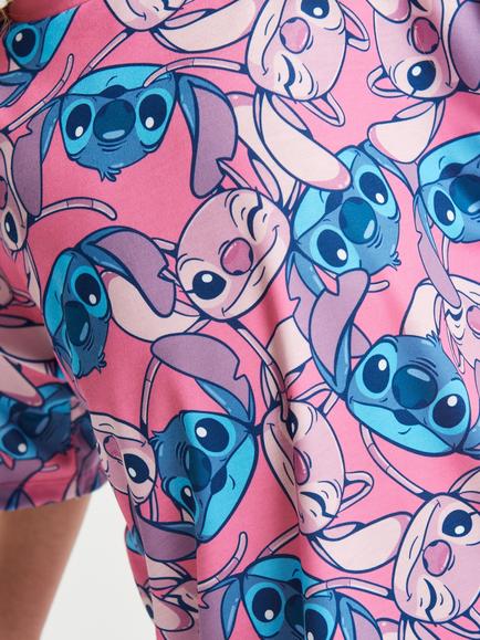 Brand Threads Kids' Disney Stitch Nightdress, Pack of 2, Pink - view 2, Pink