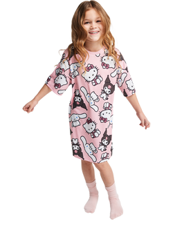 Brand Thread Kids' Hello Kitty Nightdress, Pink, Pink