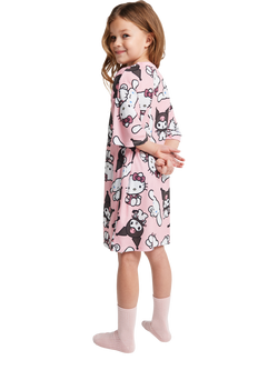 Brand Thread Kids' Hello Kitty Nightdress, Pink - view 2, Pink