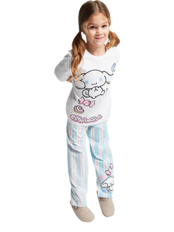 Brand Thread Kids' Cinnamoroll Cotton Long Pyjama Set, Multi, Multi