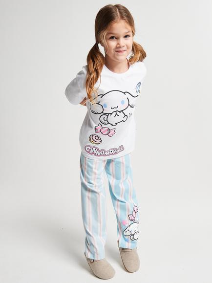 Brand Thread Kids' Cinnamoroll Cotton Long Pyjama Set, Multi, Multi