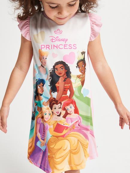 Brand Threads Kids' Disney Princess Nightdress, Pack of 2, Pink - view 2, Pink