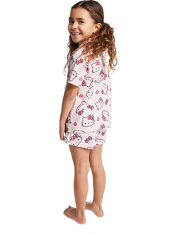 Brand Thread Kids' Hello Kitty Cotton Short Pyjama Set, Pink - view 2, Pink