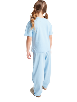 Brand Threads Kids' Angel & Stitch Cotton Long Pyjama Set, Blue - view 2, Blue