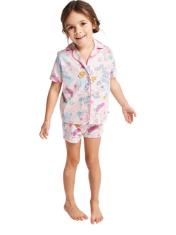 Brand Threads Kids' Peppa Pig Cotton Short Pyjama Set, Multi, Multi