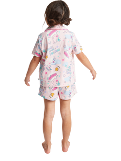 Brand Threads Kids' Peppa Pig Cotton Short Pyjama Set, Multi - view 2, Multi