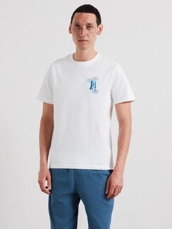 Farah Cotton Regular Fit Short Sleeve Graphic T-Shirt, White