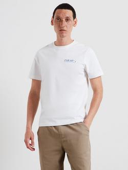 Farah Cotton Regular Fit Lucky Lion Graphic T-Shirt, White