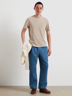 Farah Heavyweight Cotton Regular Fit Short Sleeve T-Shirt - view 2, Ashen Taupe