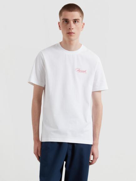 Farah Heavyweight Cotton Regular Fit Short Sleeve Graphic T-Shirt, White