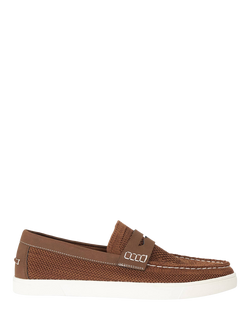 Dune London Benzy Stitch Detail Casual Loafers, Tan