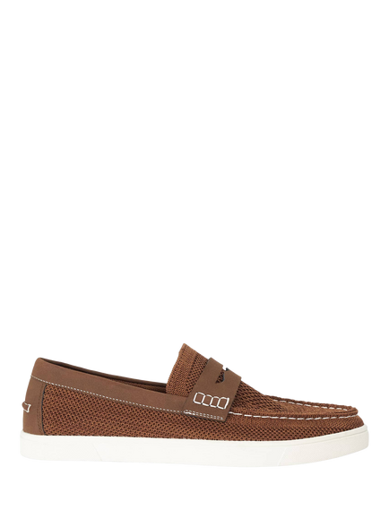 Dune London Benzy Stitch Detail Casual Loafers, Tan