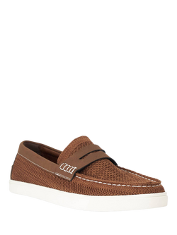 Dune London Benzy Stitch Detail Casual Loafers - view 2, Tan