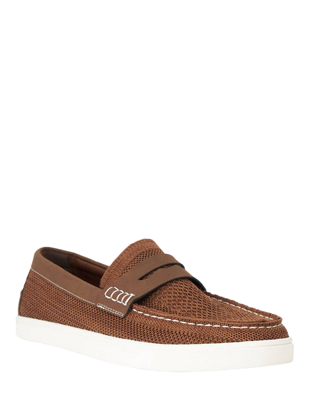 Dune London Benzy Stitch Detail Casual Loafers - view 2, Tan