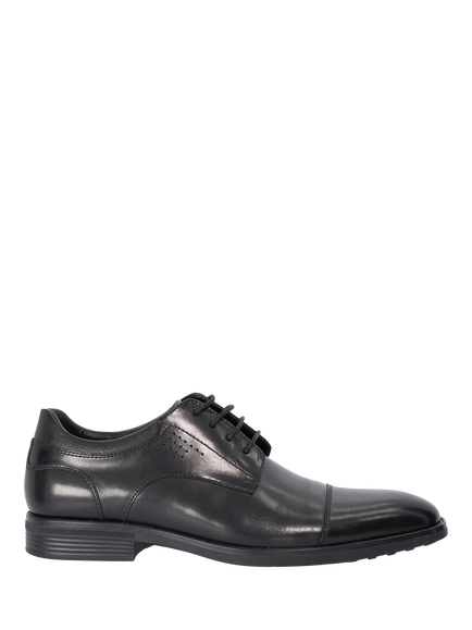 Dune London Sanson Leather Gibson Shoes, Black