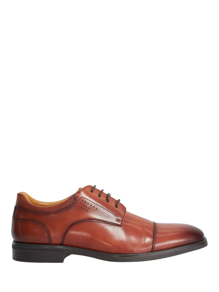 Dune London Sanson Leather Gibson Shoes, Tan