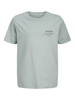 Jack & Jones Kids' Niko T-Shirt and Shorts Set, Iceberg Green - view 2, Iceberg Green