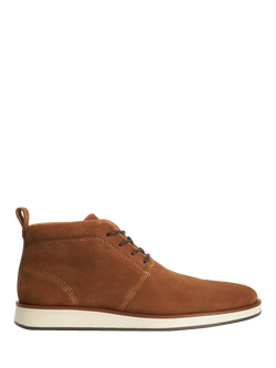 Dune London Smoky Casual Suede Lace-Up Ankle Boots, Tan, Tan