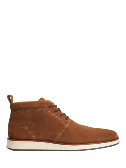 Dune London Smoky Casual Suede Lace-Up Ankle Boots, Tan, Tan