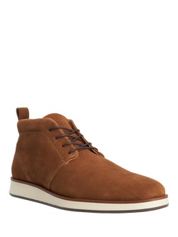 Dune London Smoky Casual Suede Lace-Up Ankle Boots, Tan - view 2, Tan