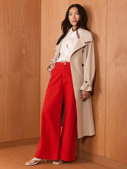 Mint Velvet Funnel Neck Trench Coat, Natural, Natural
