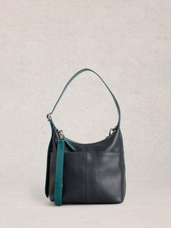 White Stuff Sophia Pure Leather Mini Handbag, Midmight Blue, Midmight Blue