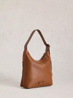 White Stuff Sophia Suede Crossbody Bag, Brown/Pink - view 2, Brown/Pink