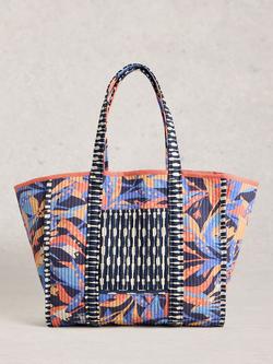 White Stuff Riley Reversible Tote Bag, Blue, Blue