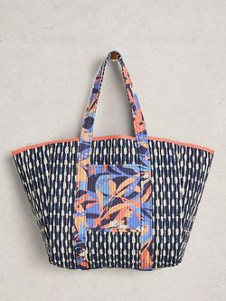 White Stuff Riley Reversible Tote Bag, Blue - view 2, Blue