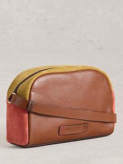 White Stuff Bella Deer Spot Pure Suede Crossbody Bag, Brown/Pink/Green - view 2, Brown/Pink/Green