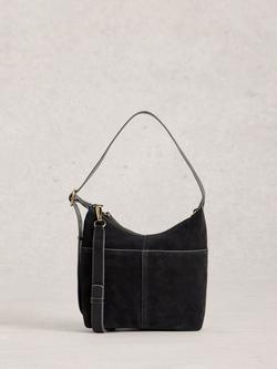 White Stuff Mini Suede Convertible Crossbody Bag, Black