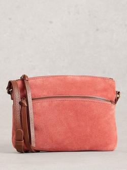 White Stuff Hollie Pure Leather Mini Crossbody Bag, Pink