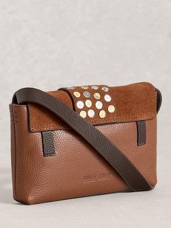 White Stuff Tabby Mini Leather Crossbody Bag, Brown/Multi - view 2, Brown Multi