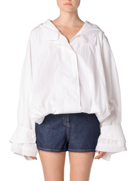 IRO Wallie Tiered Cuffs Shacket, White, White